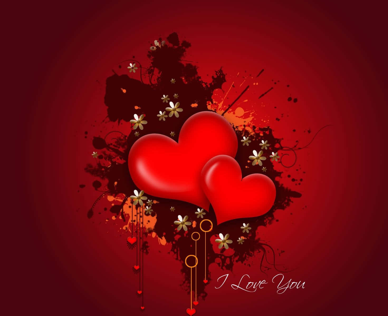 Glowing Red Heart on a Dark Background