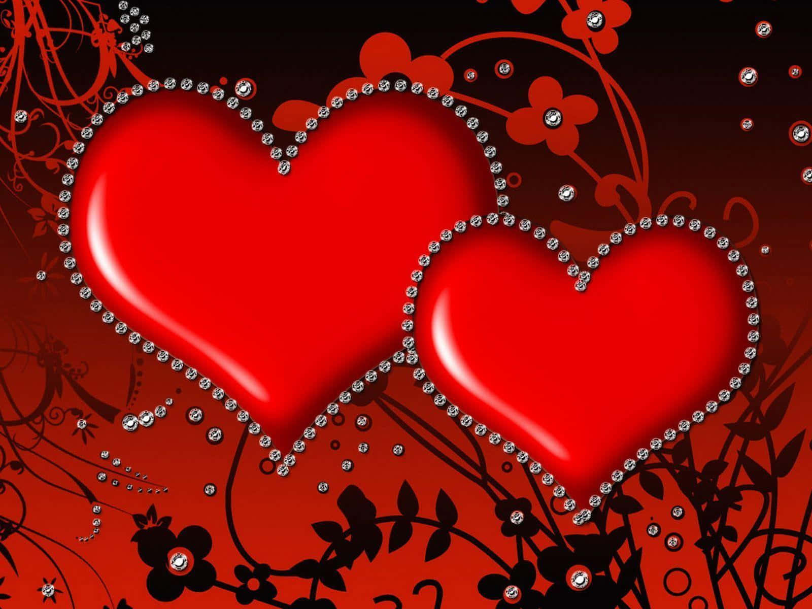 A Beautiful Crimson Red Heart Background