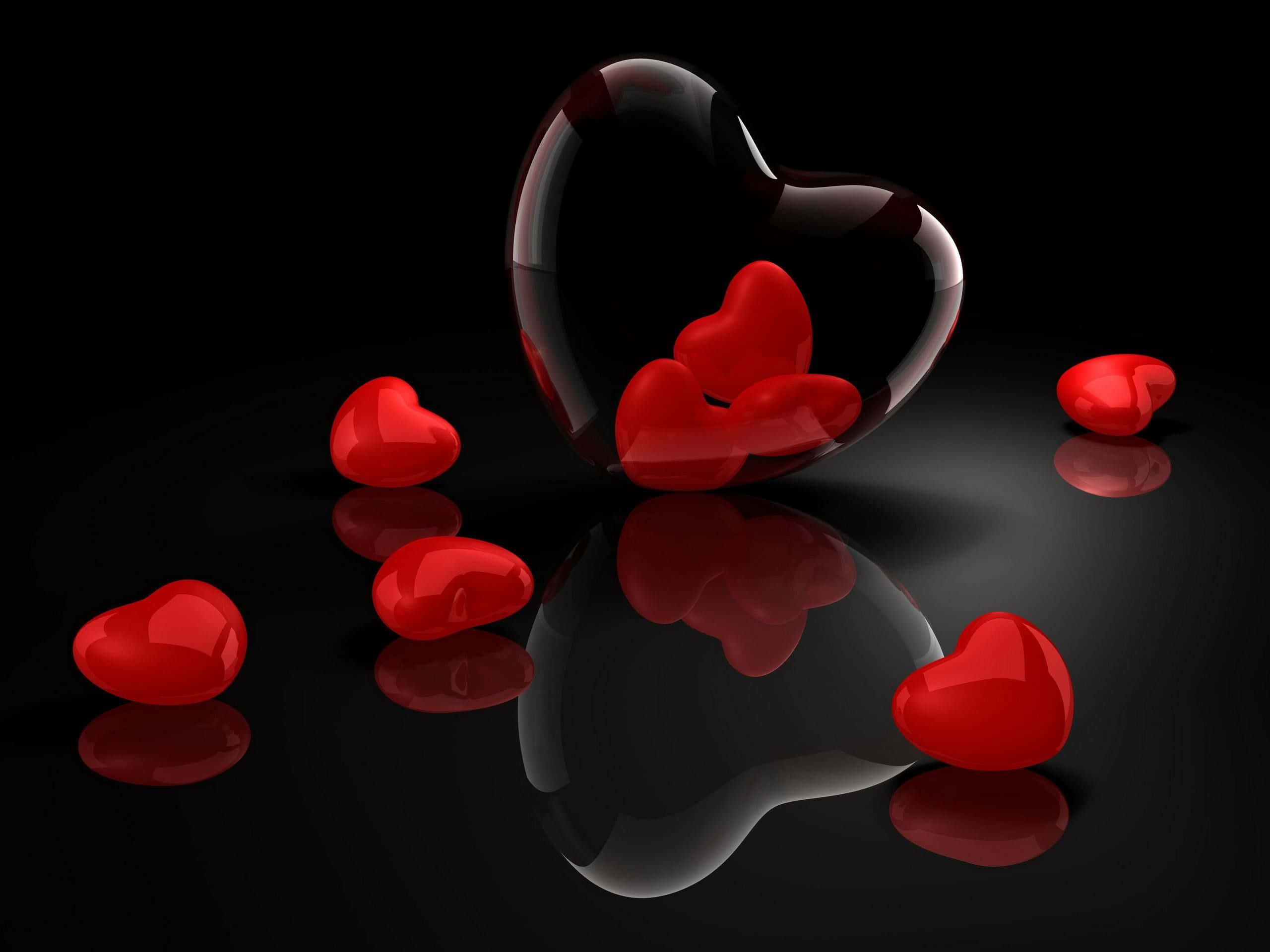 Captivating Red Heart Background