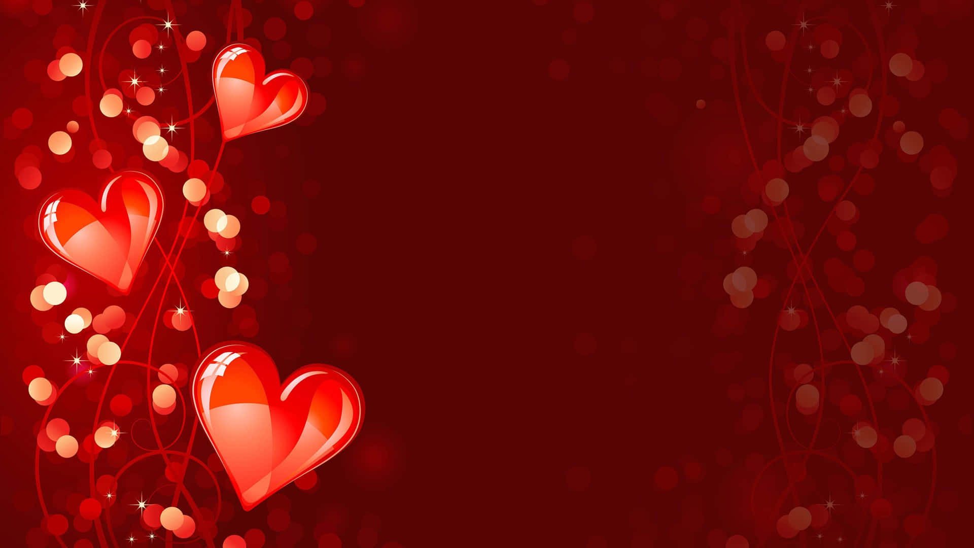 Captivating Red Heart Background Wallpaper