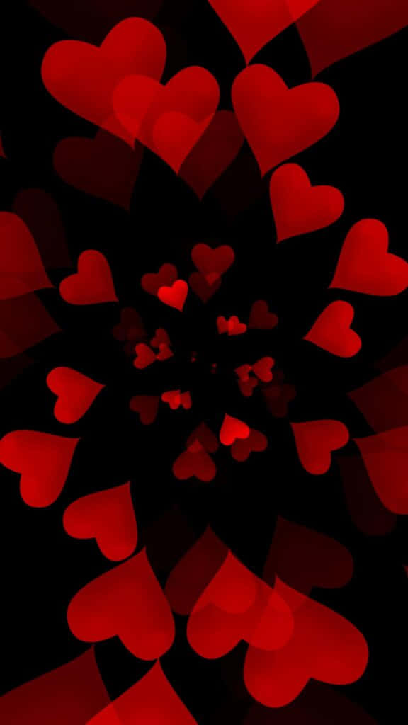 Udtryk din kærlighed med denne smukke røde hjerte. Wallpaper