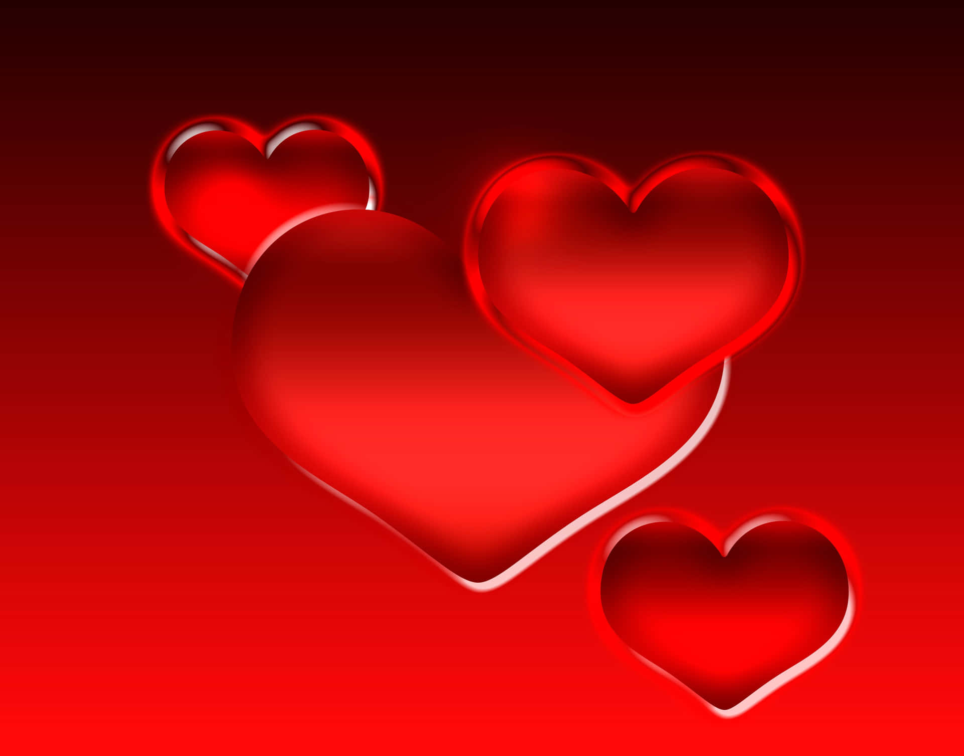 Download Lovely Red Heart Background