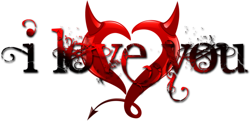 Red Heart Artistic Love Graphic PNG