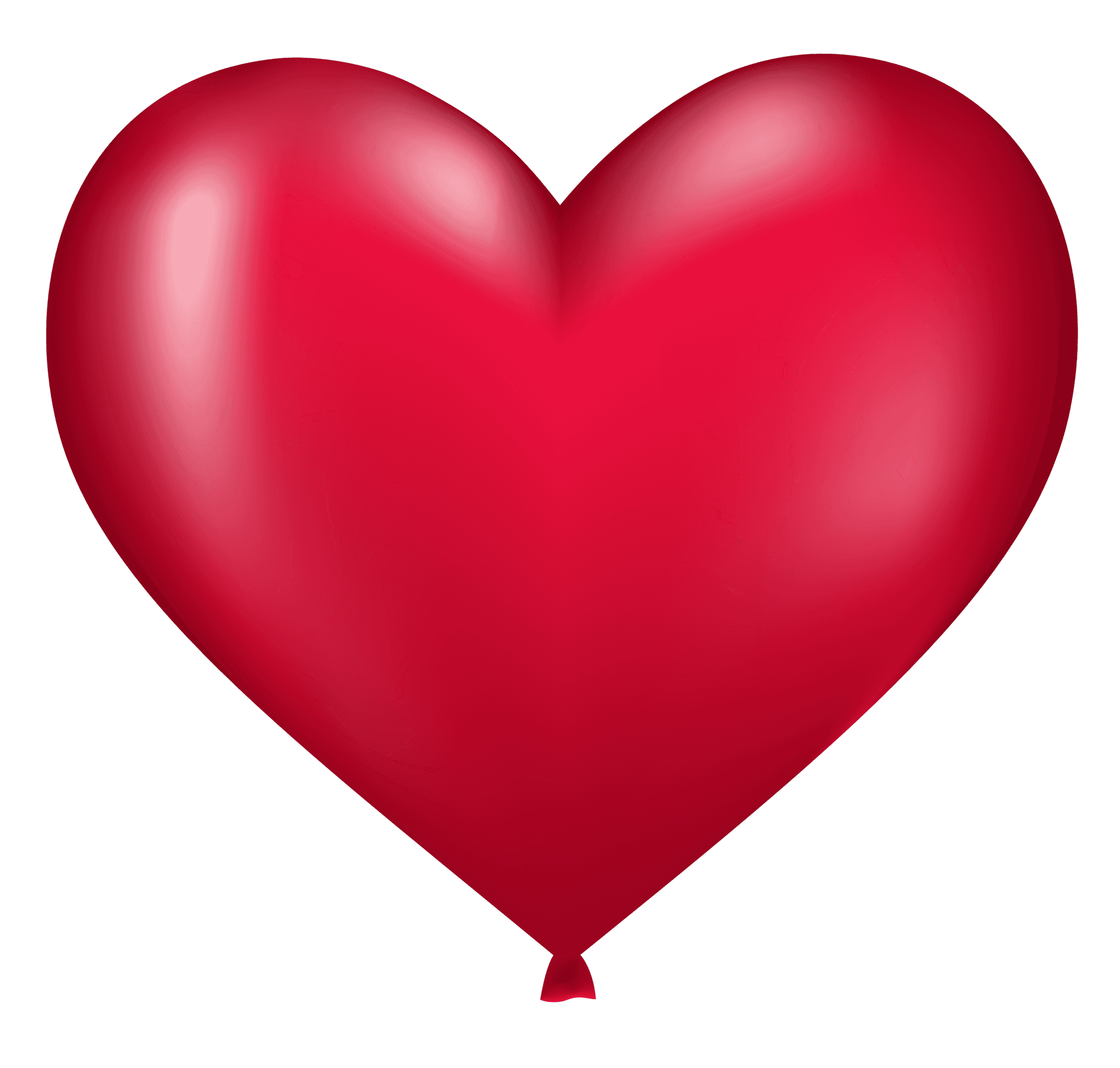 Red Heart Balloon Illustration PNG