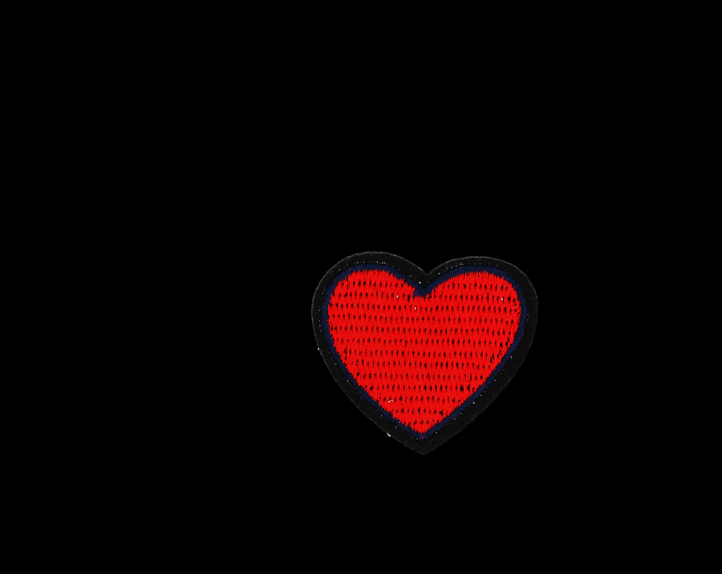 Red Heart Black Background PNG