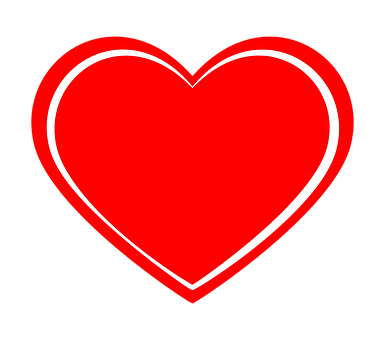 Red Heart Black Background PNG