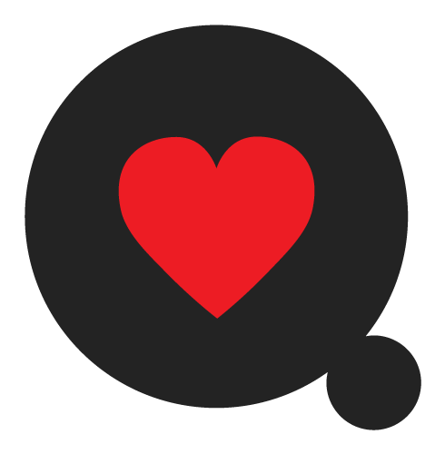 Red Heart Black Circle Icon PNG