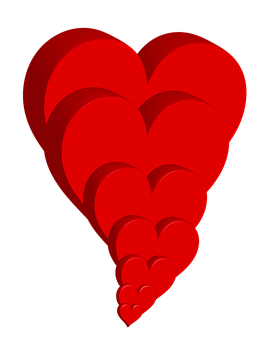 Red Heart Droste Effect PNG