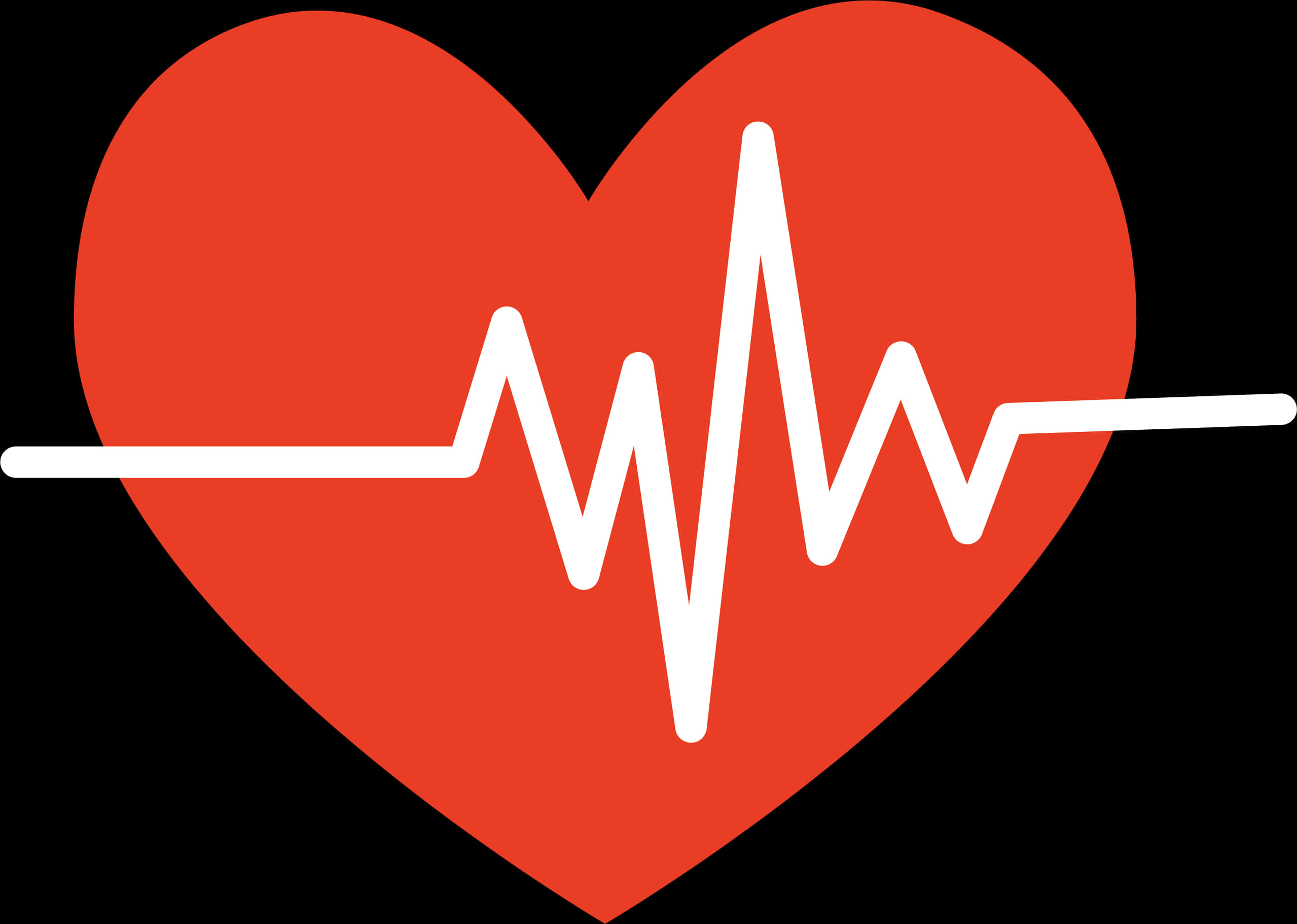 Red Heart Electrocardiogram PNG