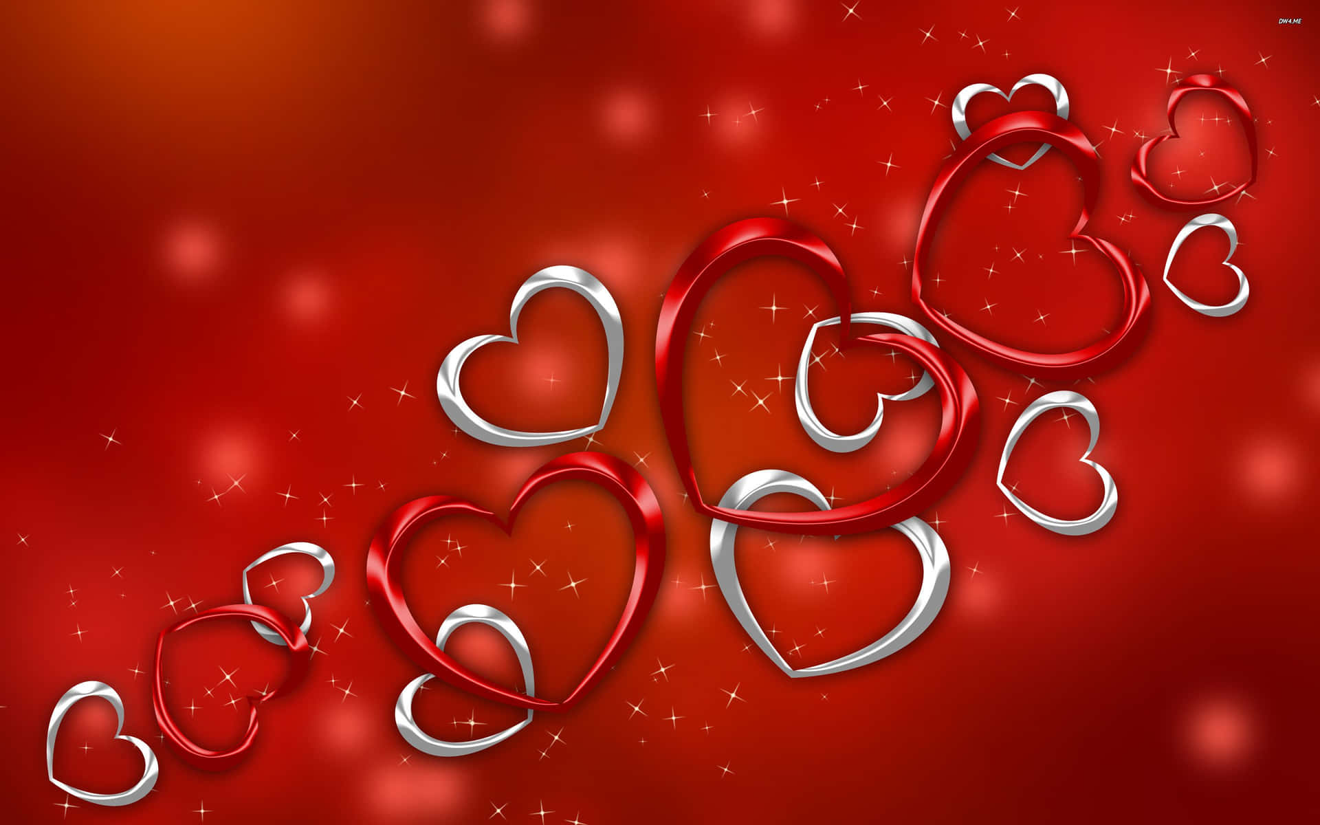 Red Hearts Symbolizing Everlasting Love Wallpaper