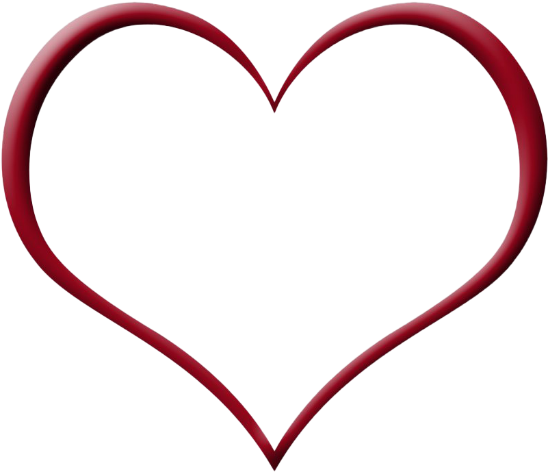 Red Heart Frame Transparent Background PNG