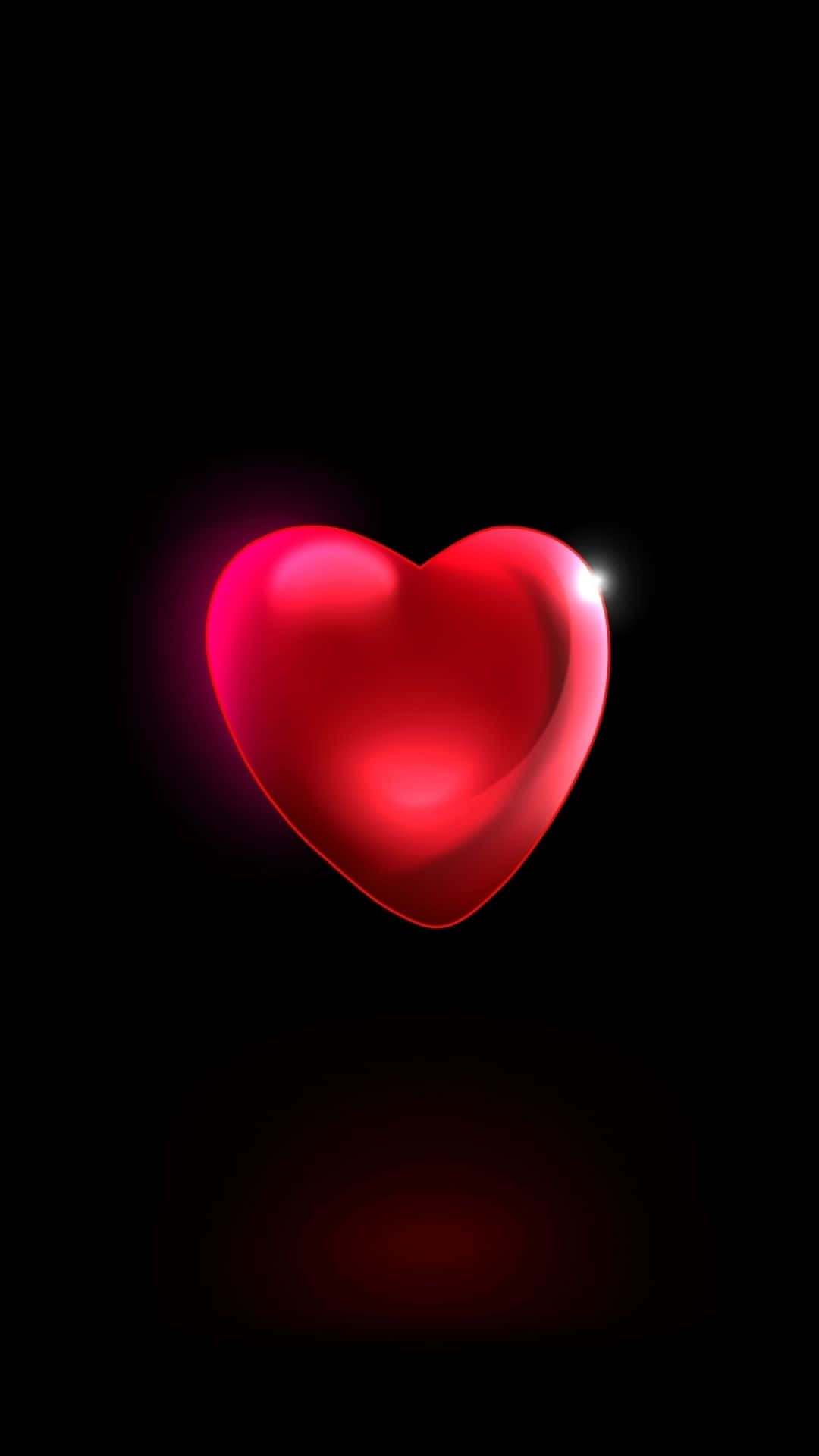 Visadin Kärlek Med En Vacker Röd Hjärta! (context: Dator- Eller Mobilbakgrund) Wallpaper