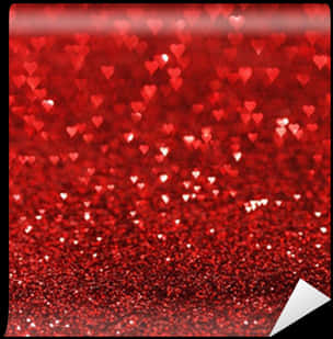 Red Heart Glitter Background PNG