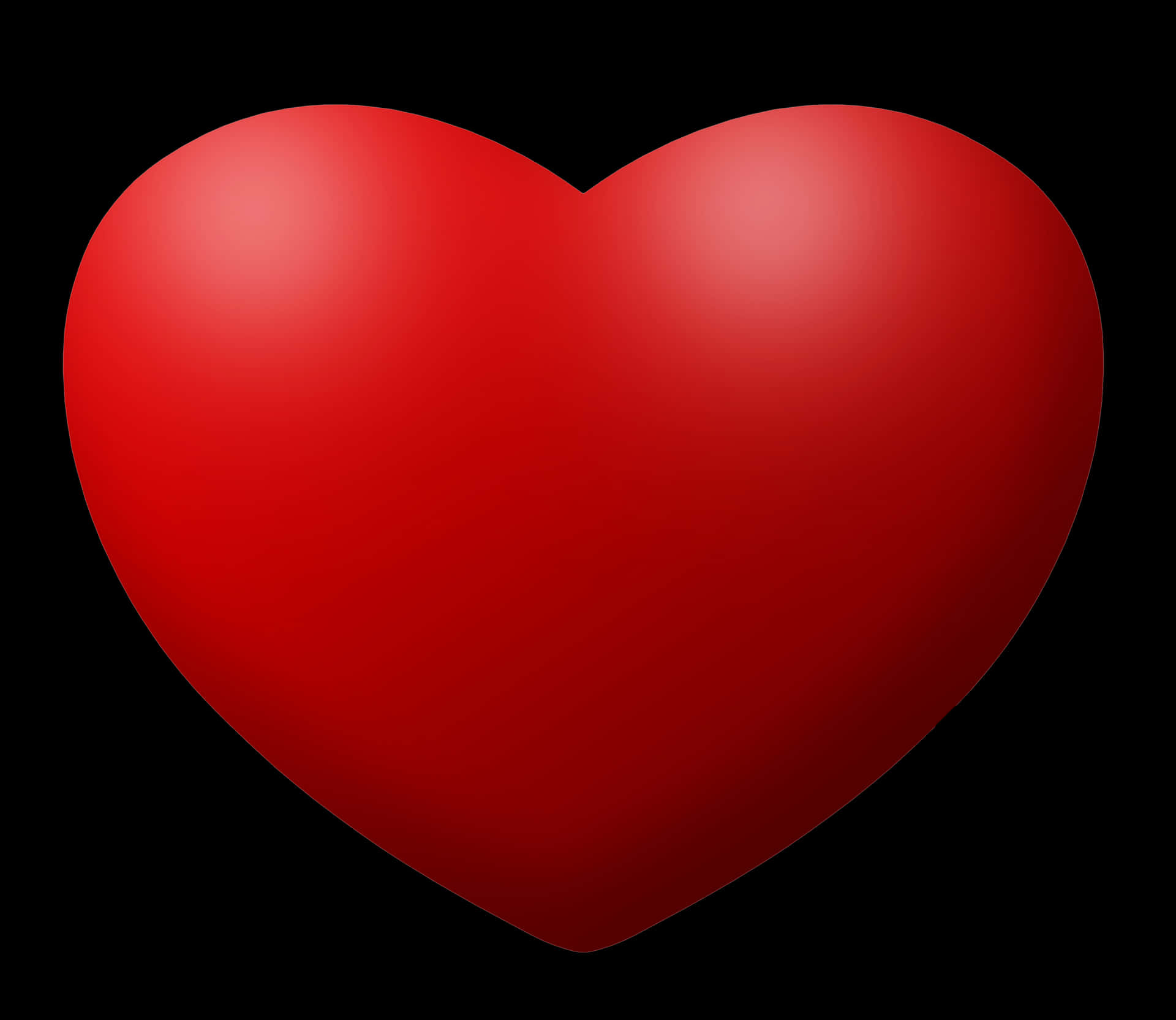 Red Heart Graphicon Black Background PNG