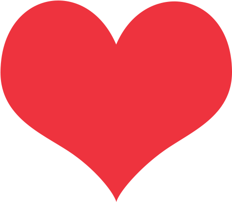 Red Heart Iconon Blue Background PNG
