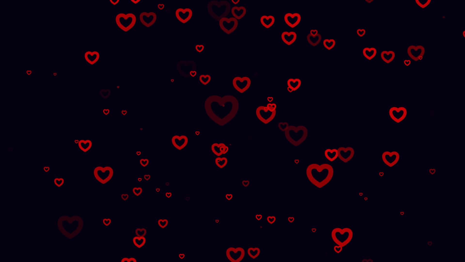 Einschwarzer Hintergrund Mit Roten Herzen Darauf. Wallpaper