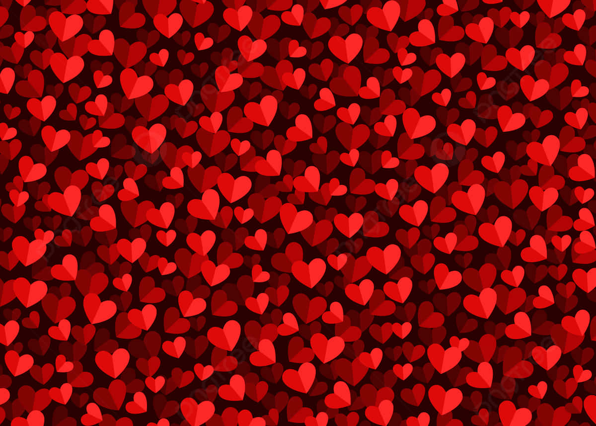 Red Hearts Background Vector Wallpaper