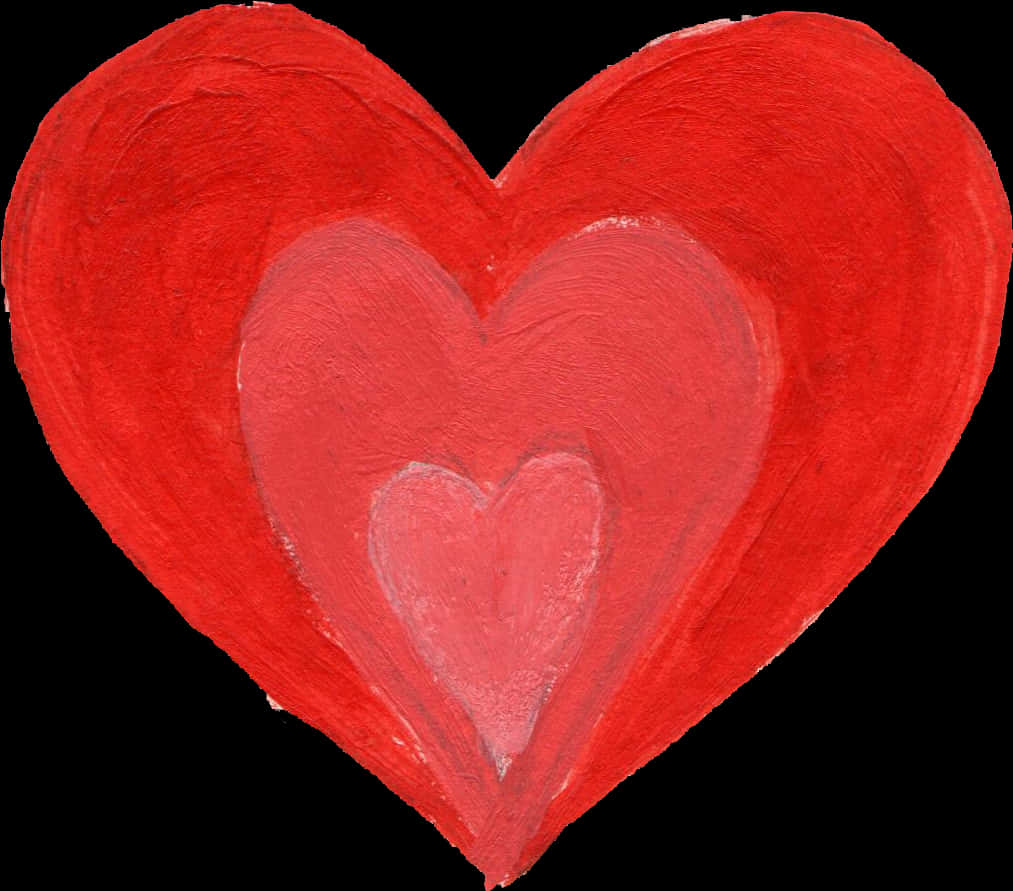 Red Heart Paint Texture PNG