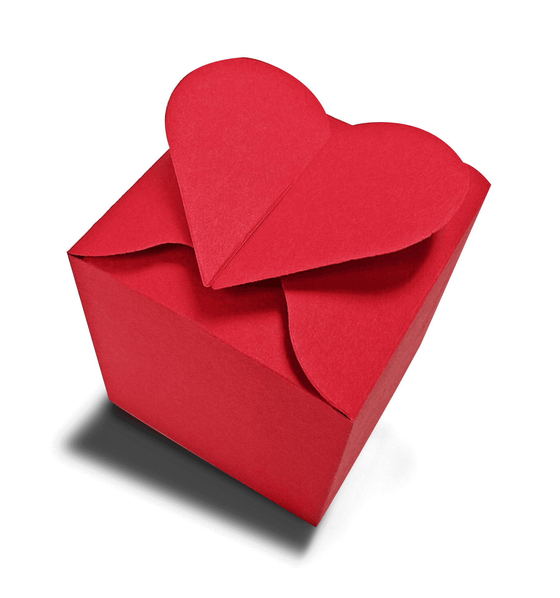 Red Heart Paper Art PNG