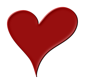 Red Heart Shape Graphic PNG