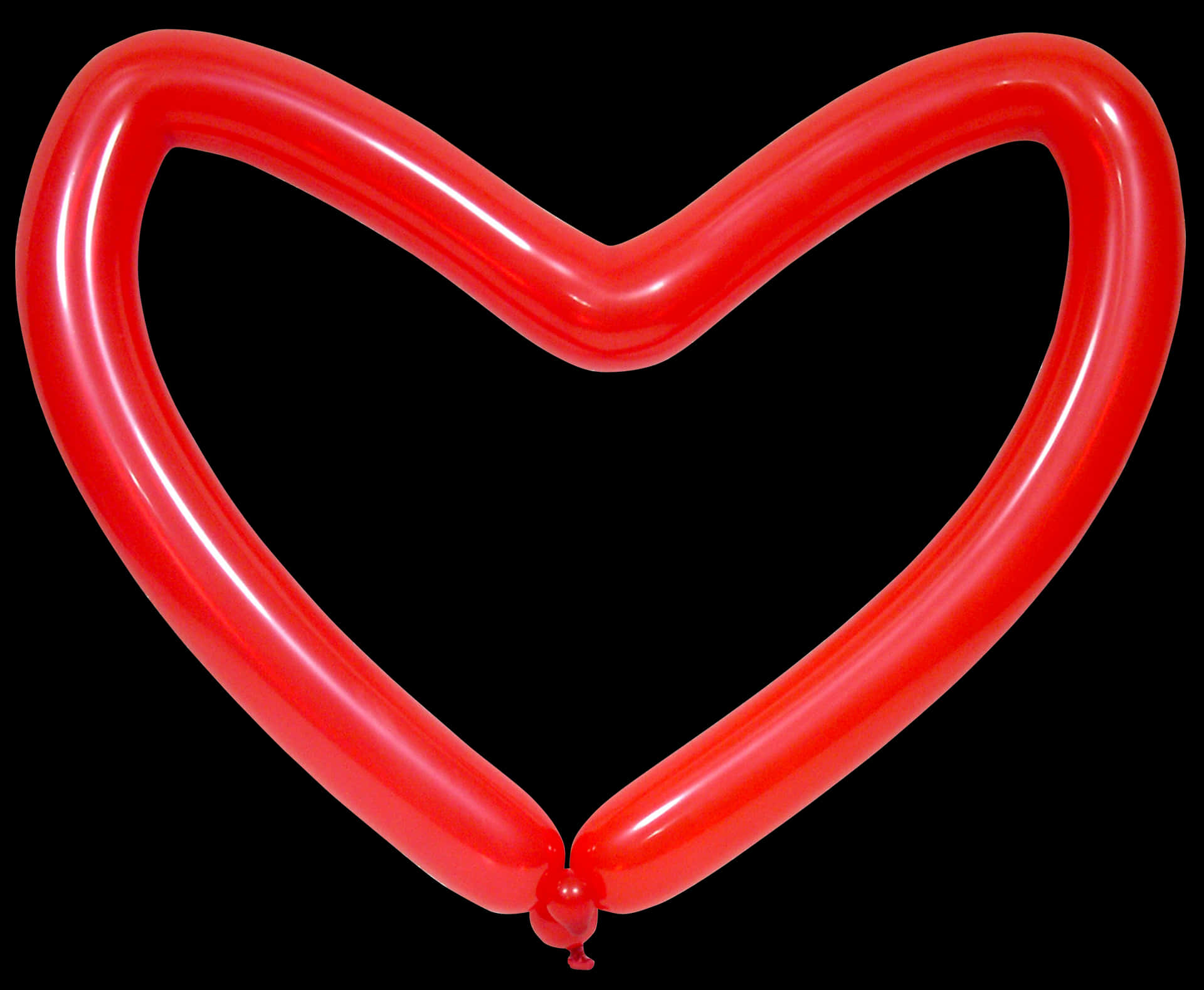 Red Heart Shaped Balloon PNG