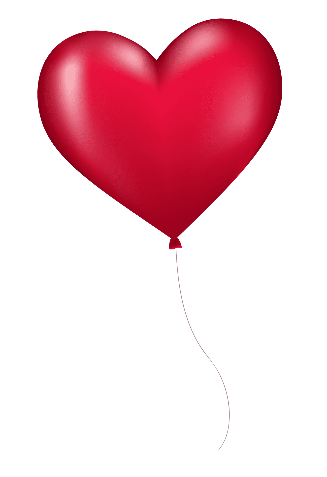 Red Heart Shaped Balloon PNG