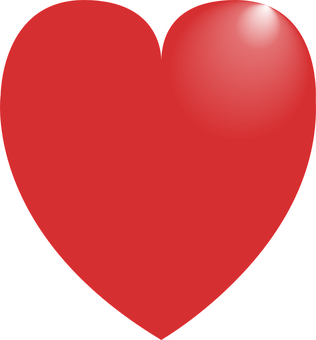 Red Heart Shaped Graphic PNG