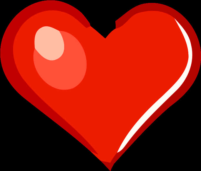 Red Heart Shaped Graphic PNG