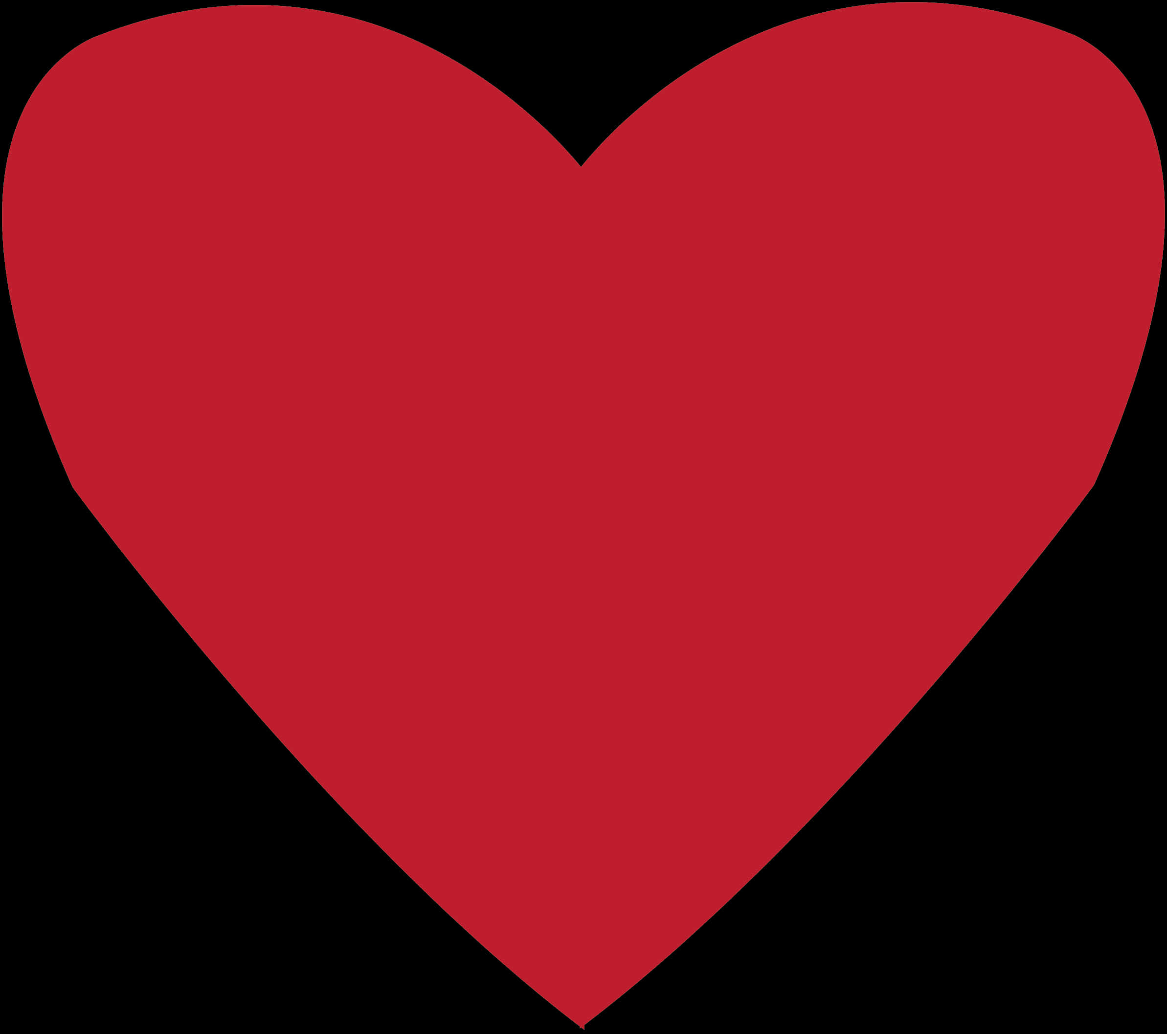 Red Heart Symbol Simple Graphic PNG