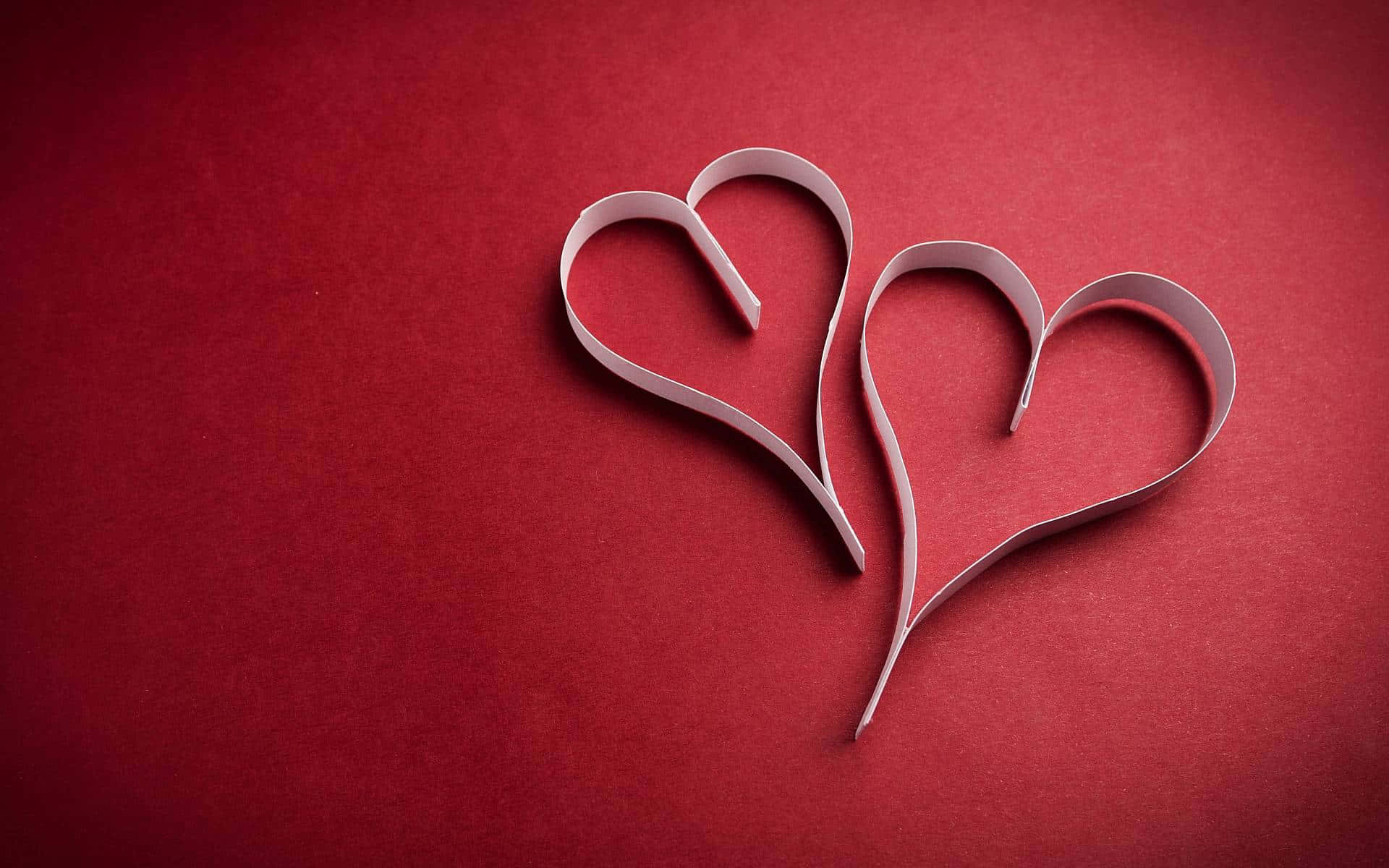Viser din kærlighed med et rødt hjerte Wallpaper