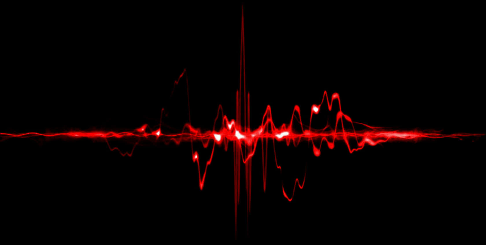Red Heartbeat Waveform PNG