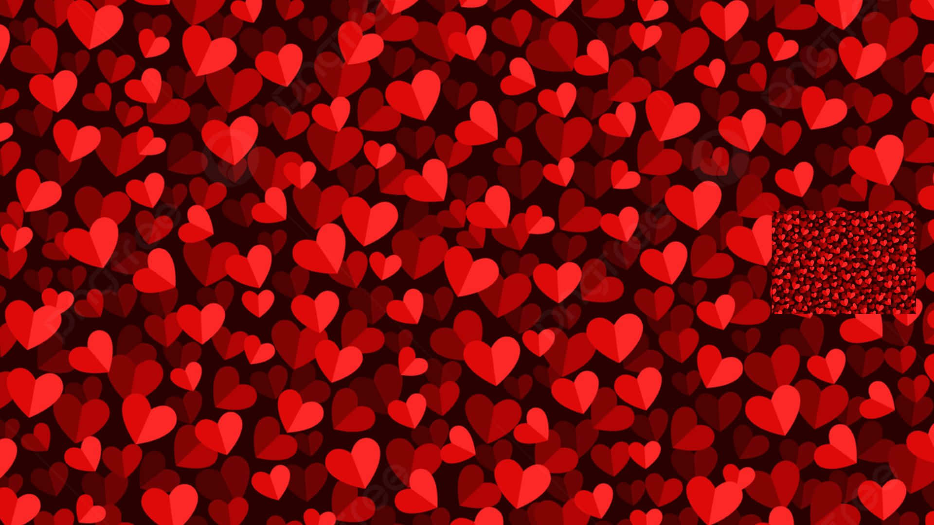 a red heart pattern with many hearts