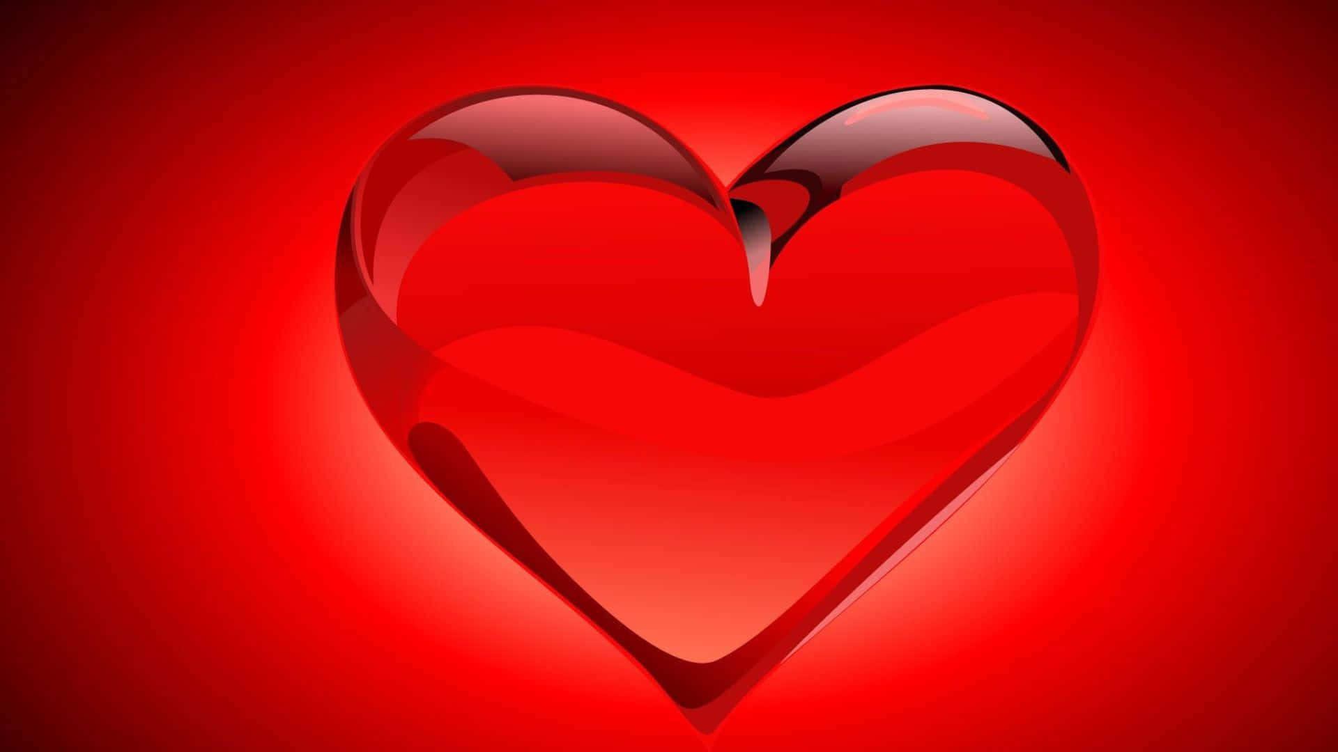a red heart shaped object on a red background