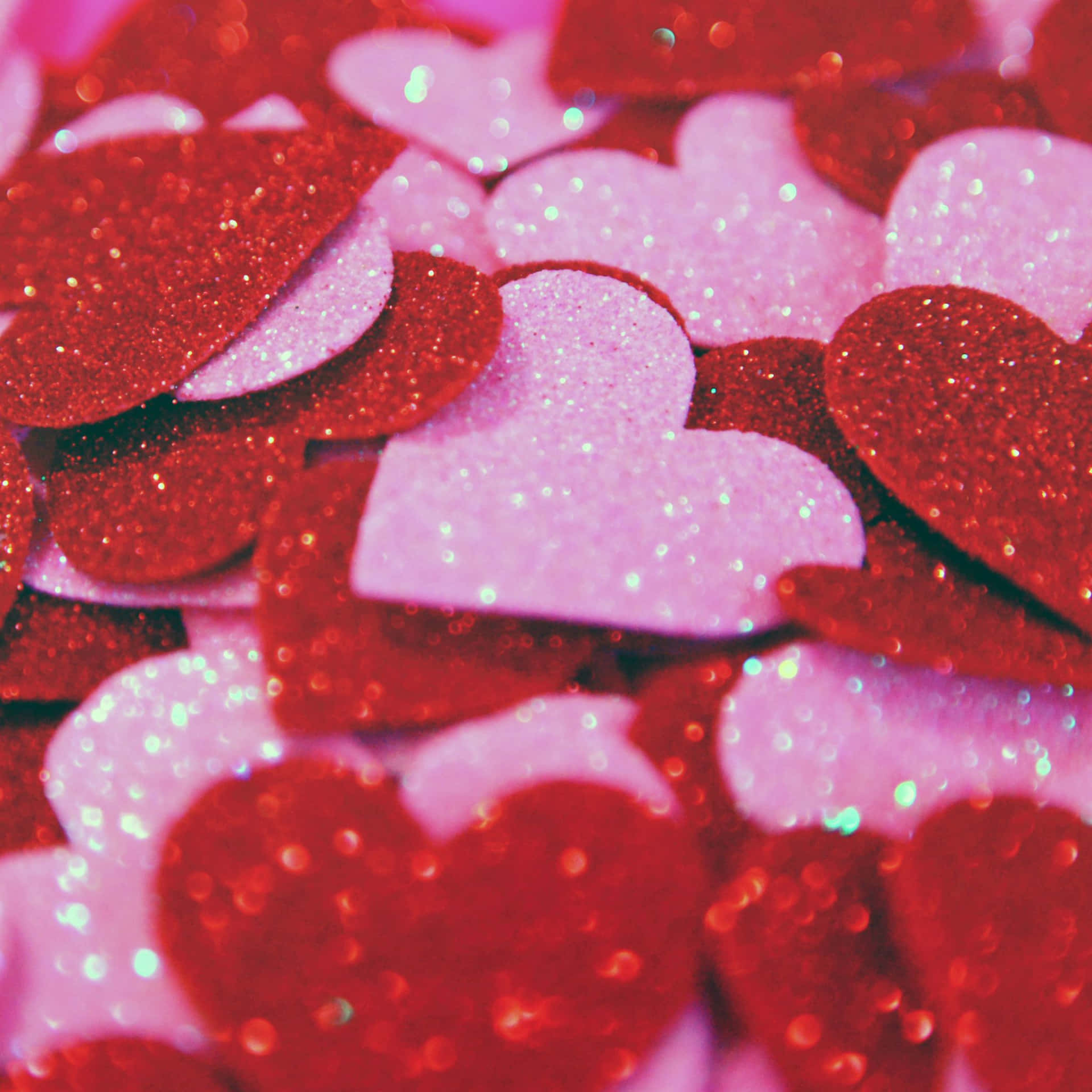 a pile of red and pink hearts