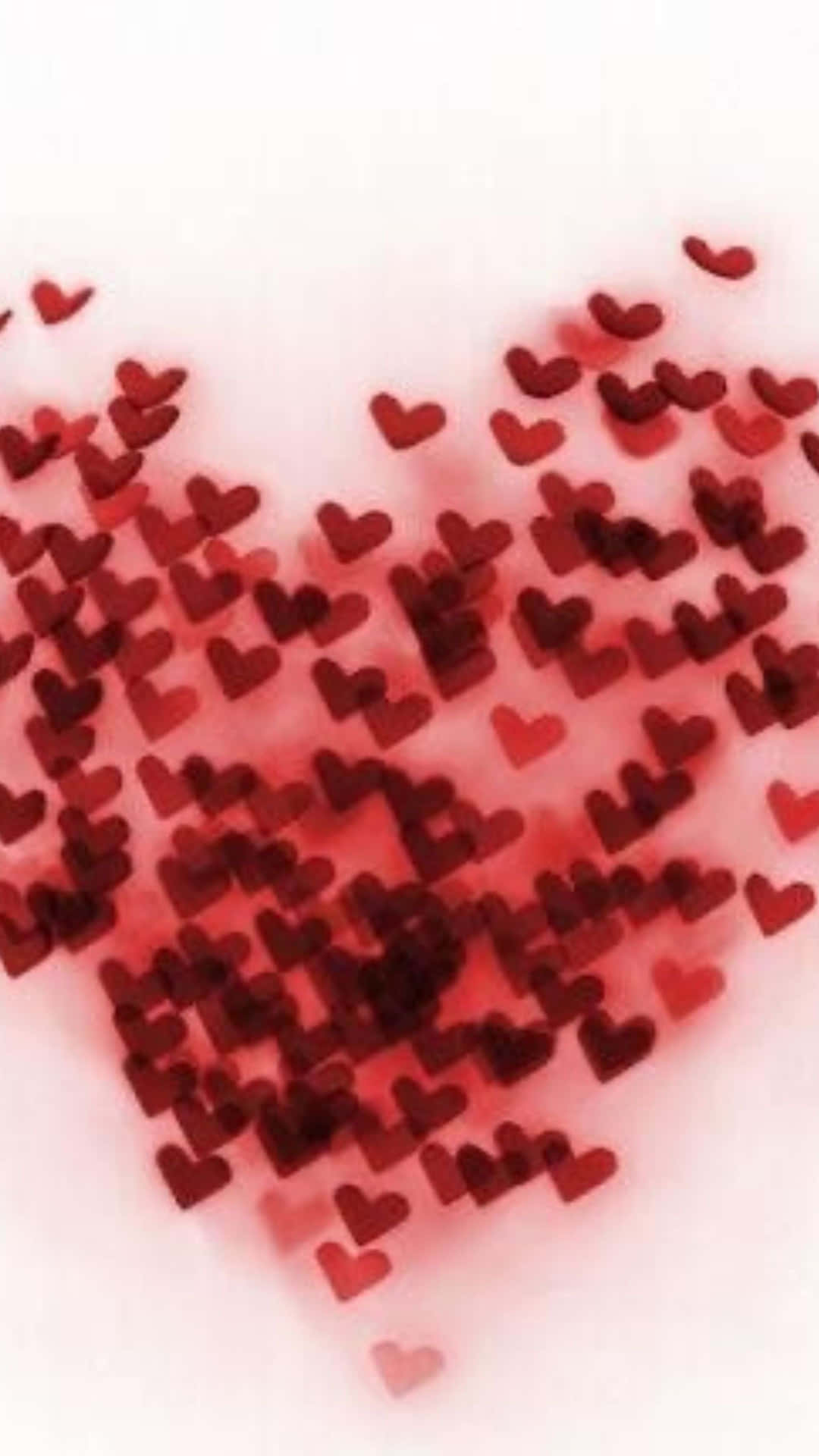 a heart shaped heart with many red hearts