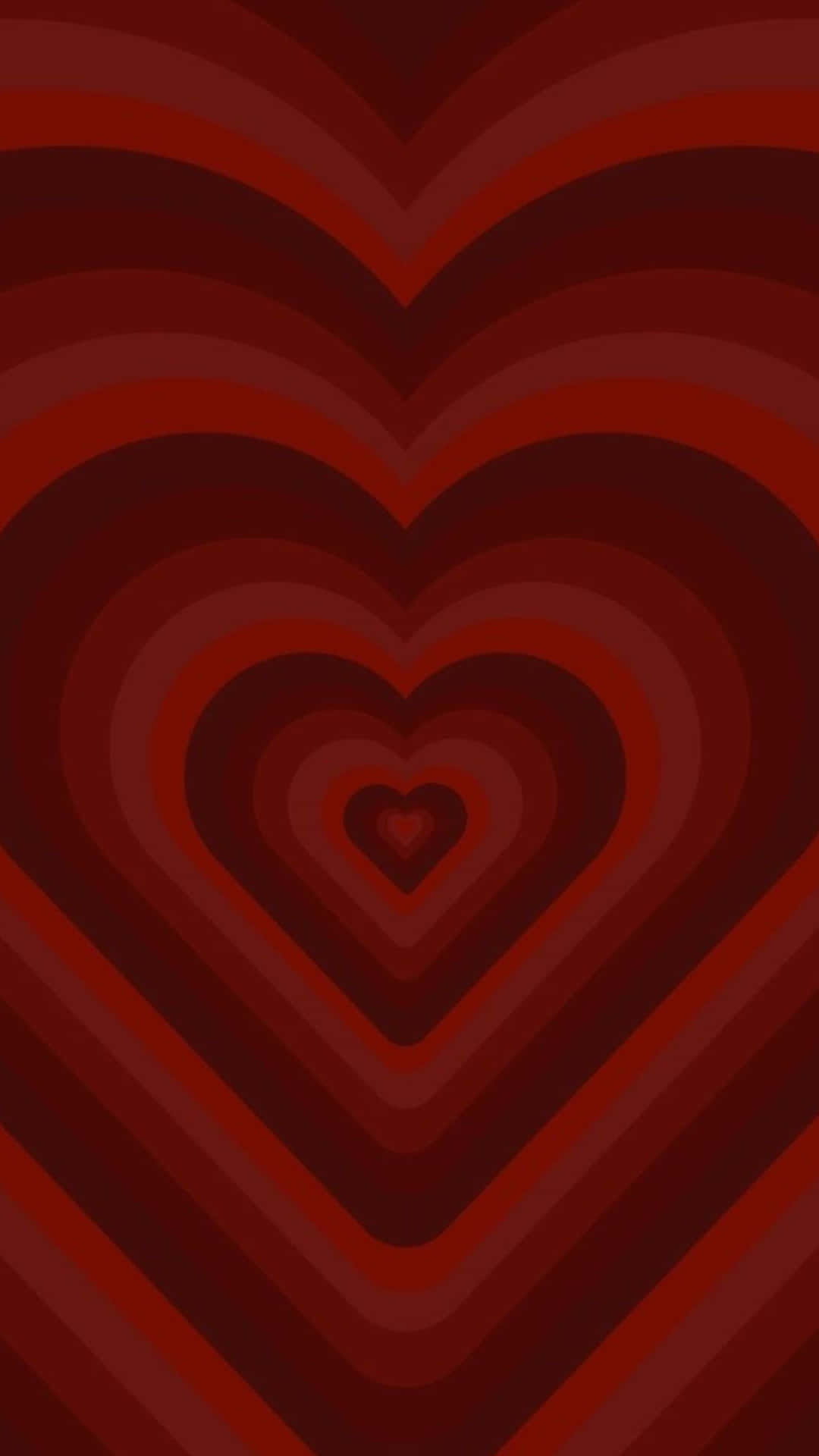 a red heart shaped background with a red background