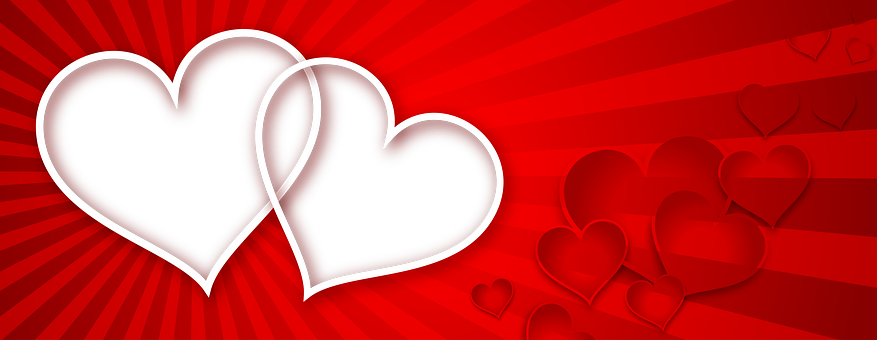 Red Hearts Love Background PNG