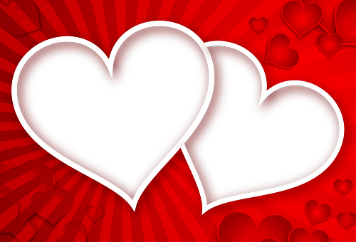 Red Hearts Love Background PNG