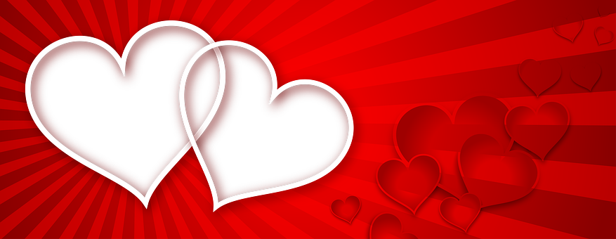 Red Hearts Love Frame PNG