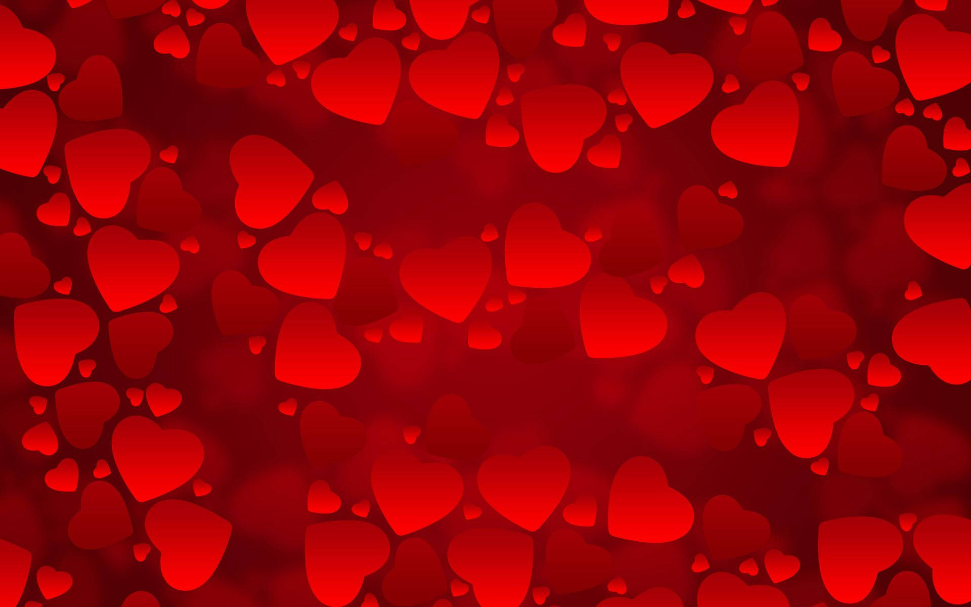 Red Hearts Of Love Floating