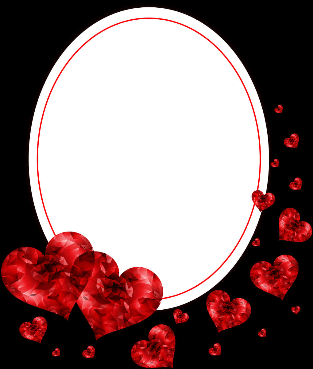 Red Hearts Photo Frame SVG