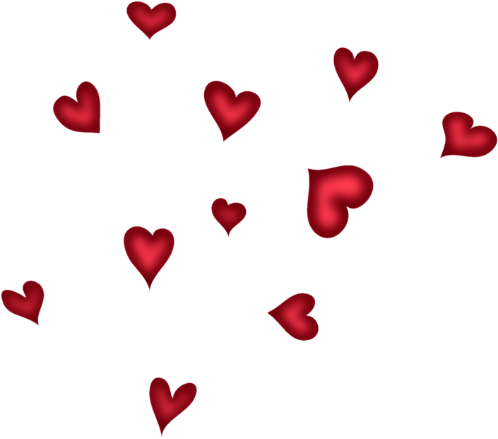 Red Hearts Transparent Background PNG