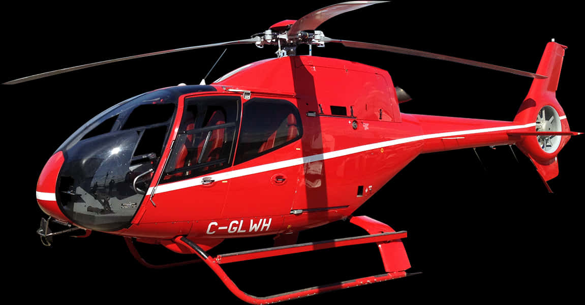 Red Helicopter Black Background PNG
