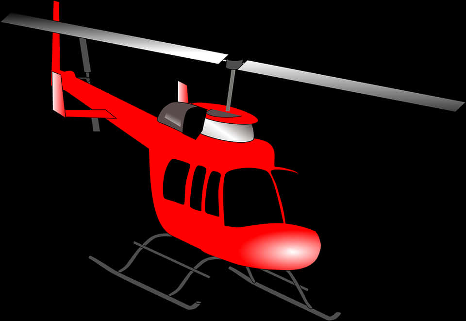 Red Helicopter Graphic PNG