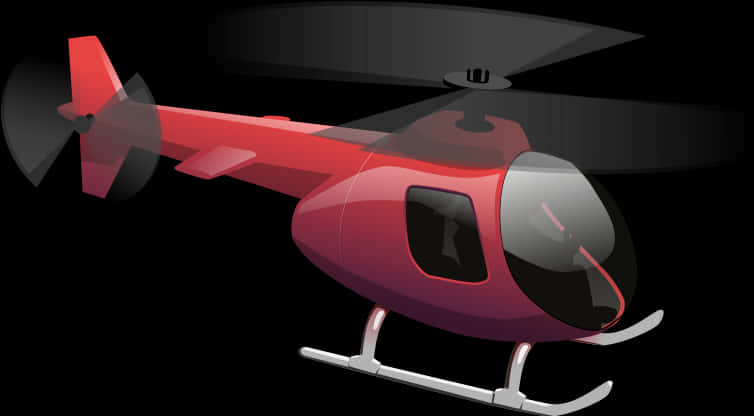 Red Helicopter Illustration PNG