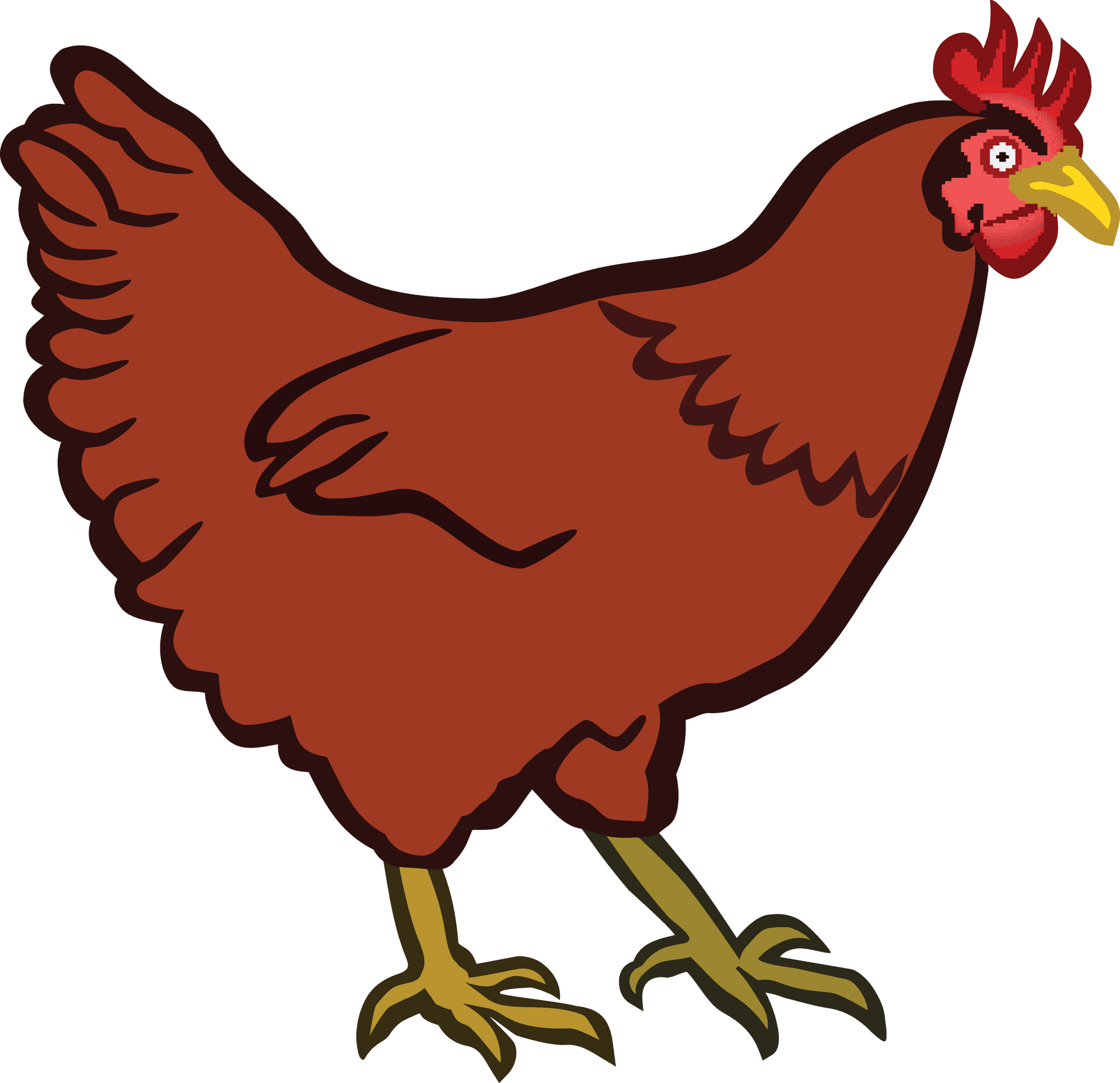 Red Hen Illustration PNG