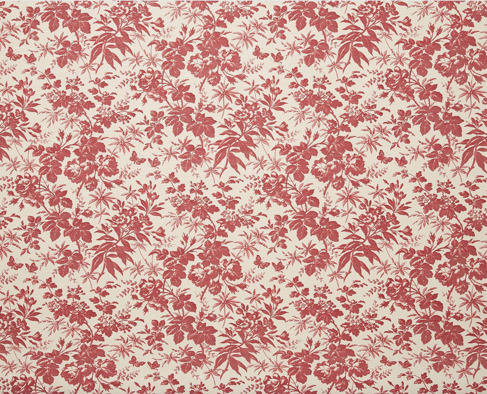 Red Herbarium Gucci Pattern Wallpaper