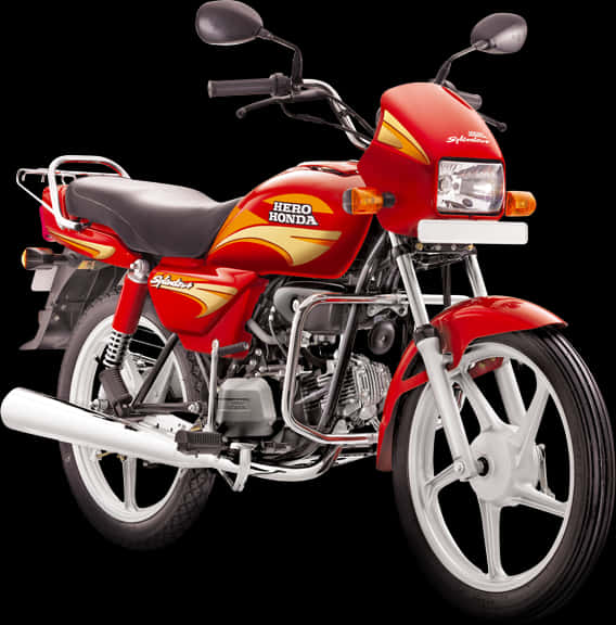 Red Hero Honda Motorcycle PNG