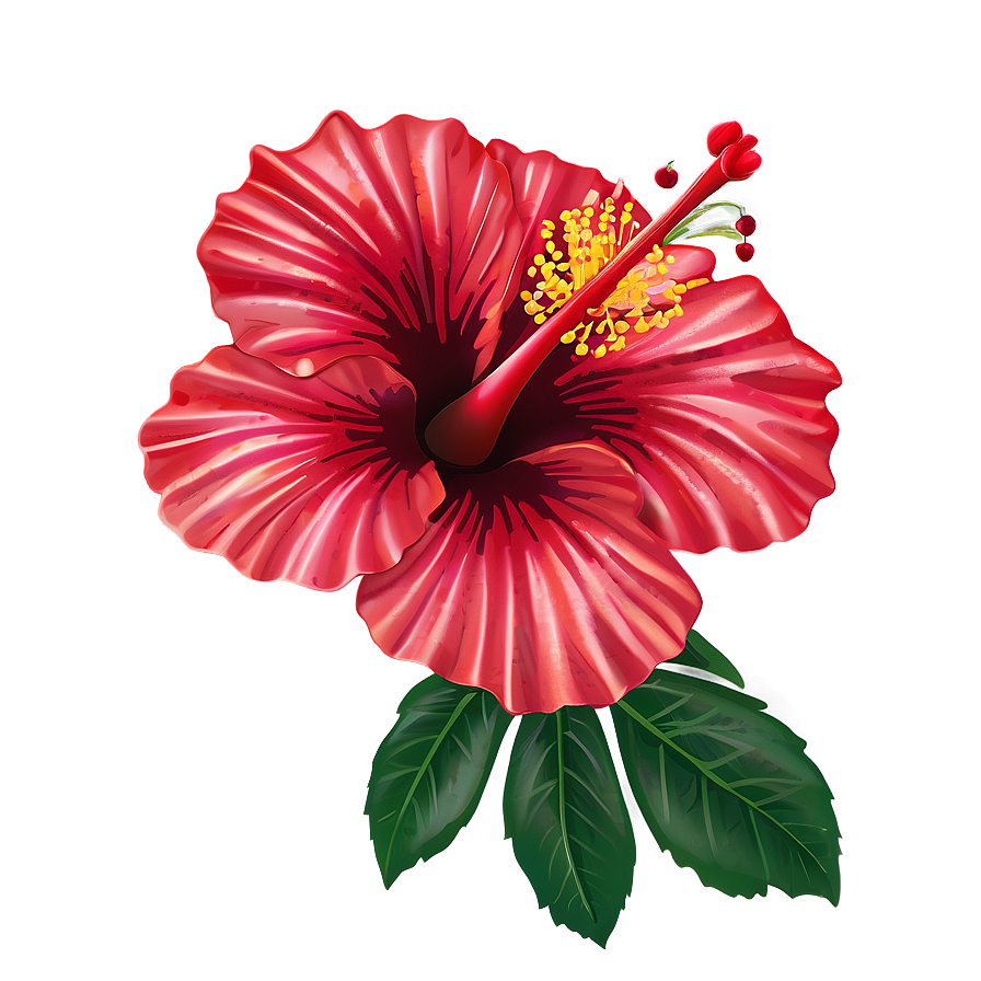 Download Red Hibiscus Png Hlo | Wallpapers.com