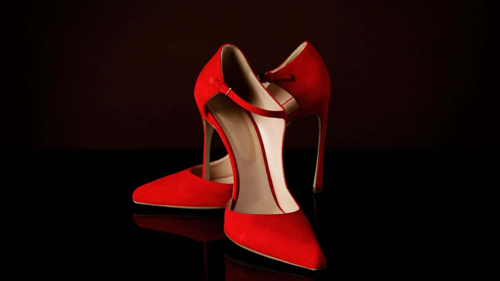 Elegant Red High Heels Wallpaper